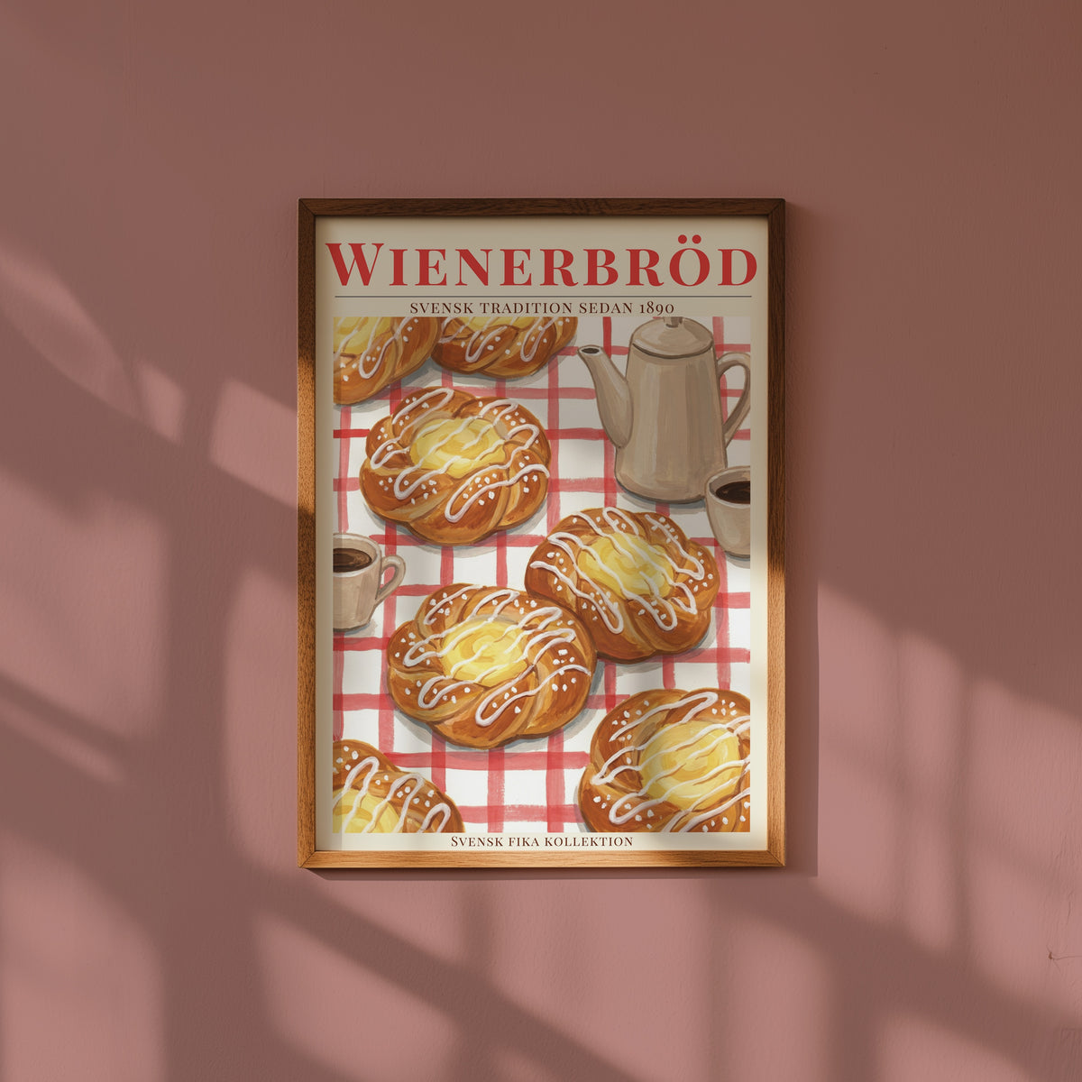 Wienerbröd poster i stilren inredning – Bozetto konsttryck i hög tryckkvalitet