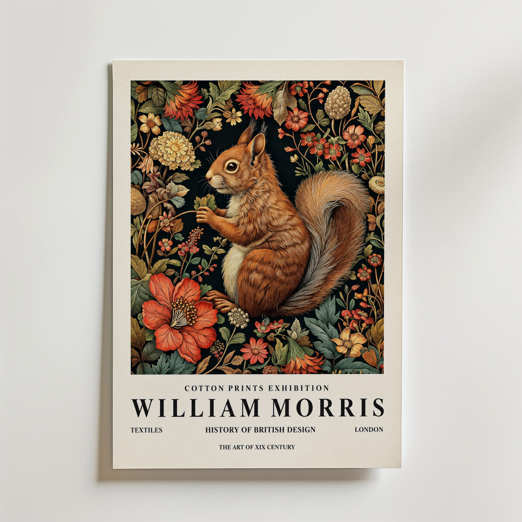 William Morris Squirrel Poster – canvas utan passepartout
