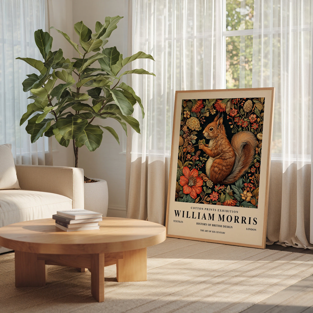 William Morris Squirrel Poster – i rum 1