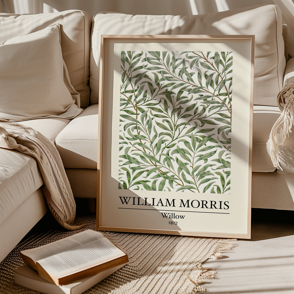 William Morris Willow poster på vägg i stilren rumsmiljö – Bozetto affisch