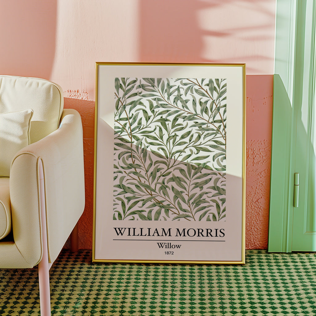 William Morris Willow affisch inredd i rum – Bozetto poster i hög kvalitet