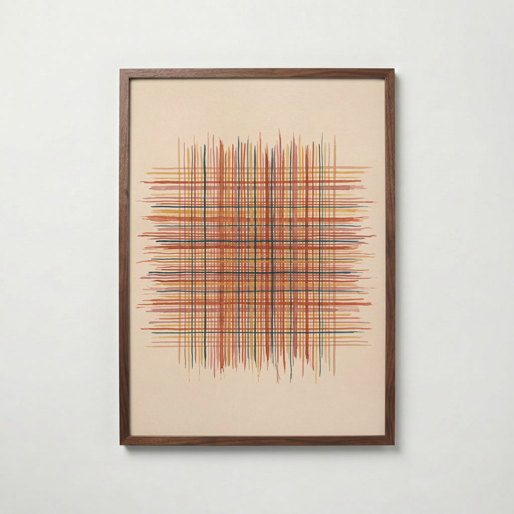 Woven Ember Poster i valnötsram i varmt inrett rum