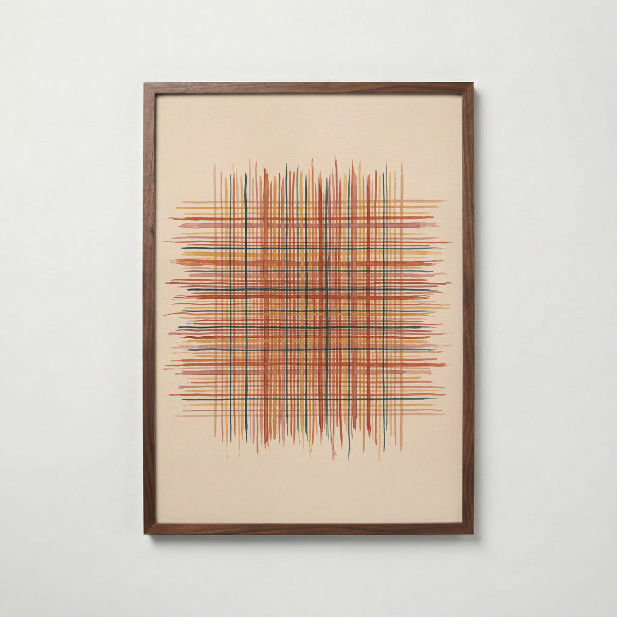 Woven Ember Poster i valnötsram i varmt inrett rum