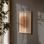 Woven Ember Poster ovanför soffa i ljust nordiskt rum