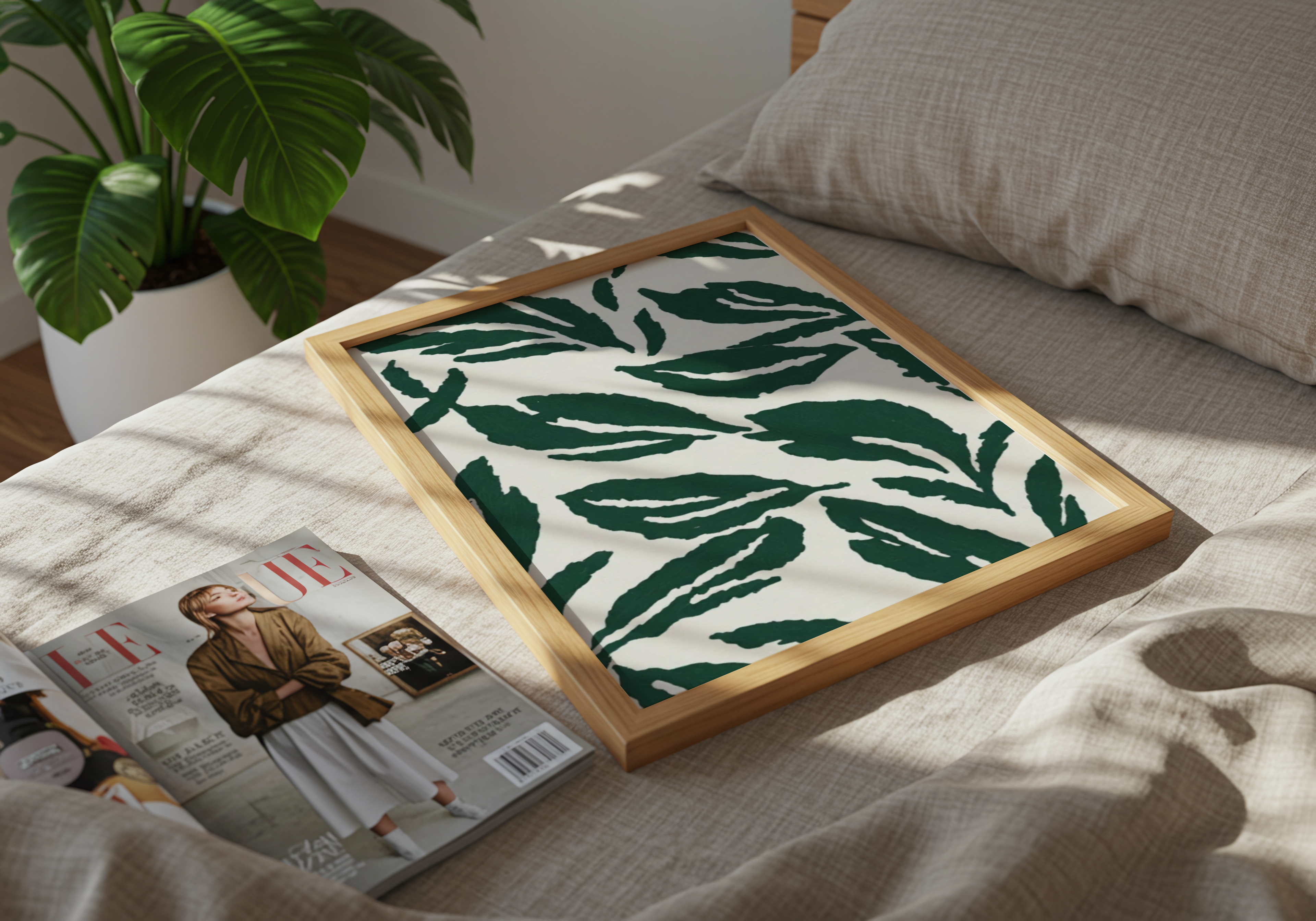 Green Leaves – affisch med snyggt motiv, köp enkelt hos Bozetto i flera storlekar