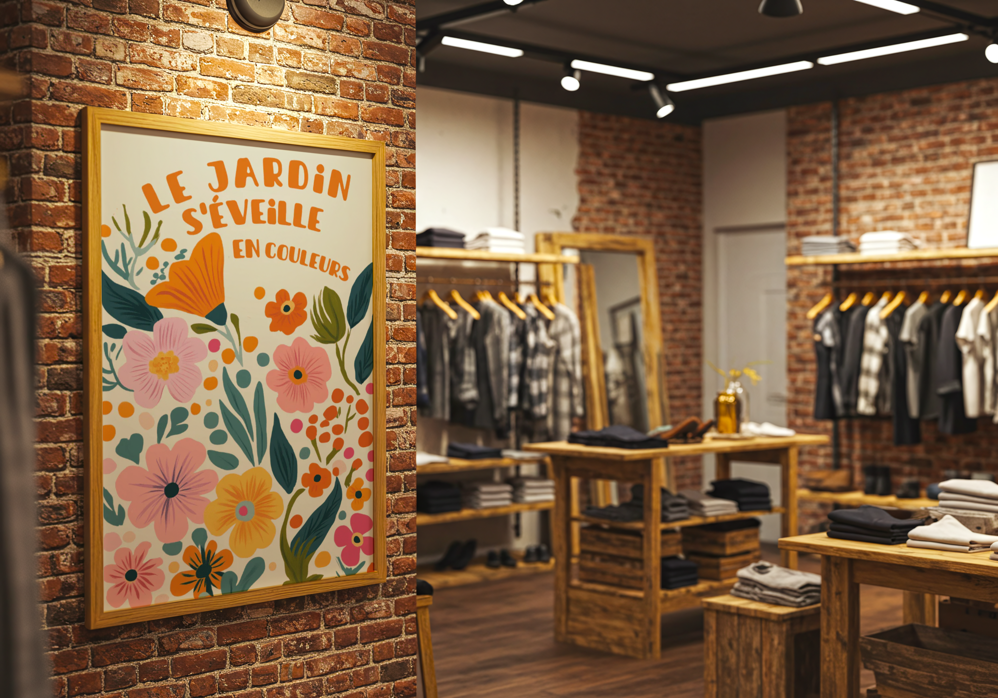 Floral garden – affisch med snyggt motiv, köp enkelt hos Bozetto i flera storlekar